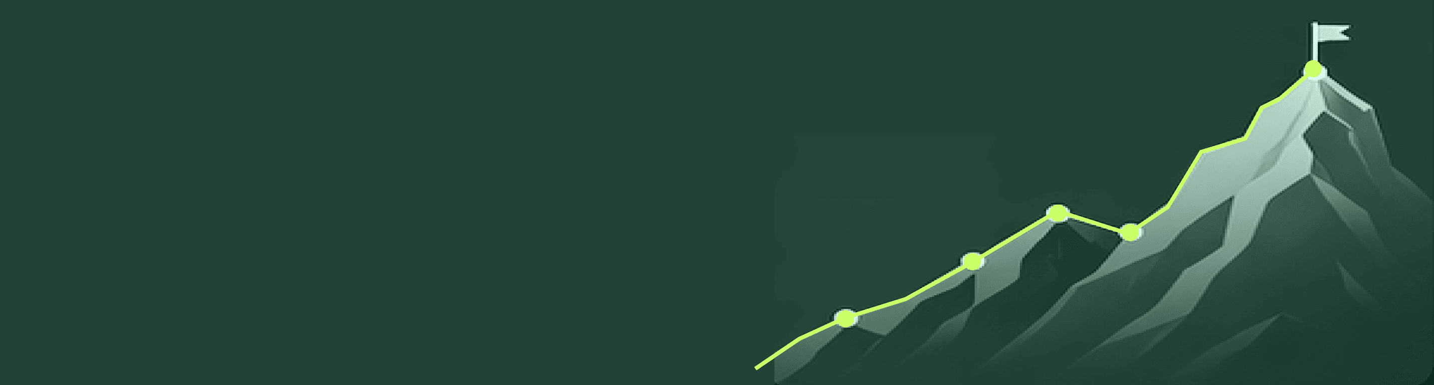 Mountain goal journey illustration