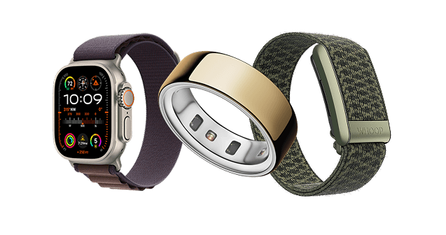 Health wearables: smartwatch, smart ring, and fitness band